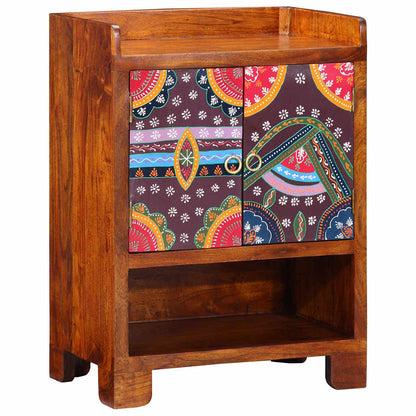 Shoe Cabinet with Shelf Brown 55 x 35 x 75 cm Solid Acacia Wood