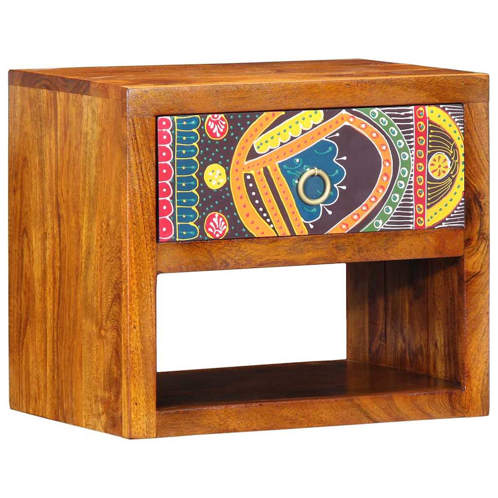 Bedside Cabinet Brown 40 x 35 x 35 cm Solid Acacia Wood