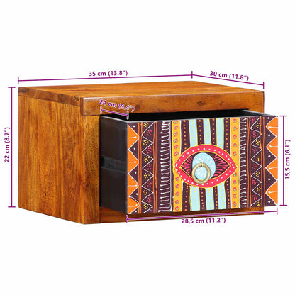 Bedside Cabinet with Drawer 2 pcs Brown 35 x 30 x 22 cm