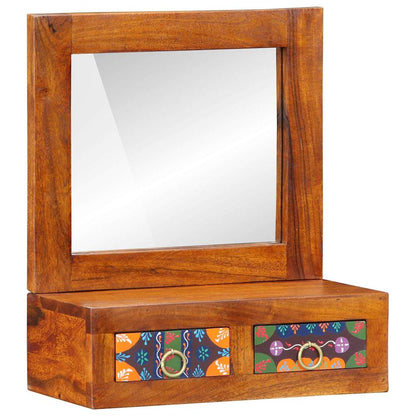Wall Cabinet Brown 40 x 20 x 50 cm Solid Acacia Wood
