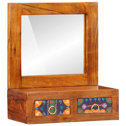 Wall Cabinet Brown 40 x 20 x 50 cm Solid Acacia Wood