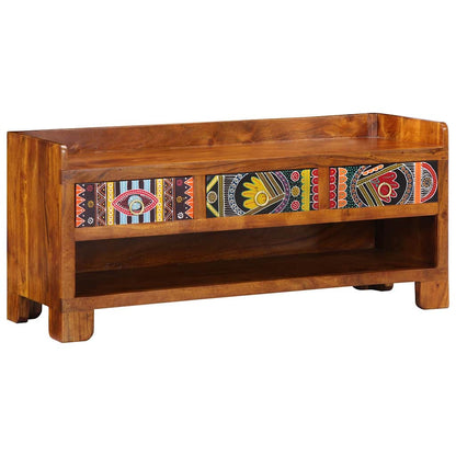 Shoe Bench Honey Brown 100 x 35 x 45 cm Acacia Solid Wood