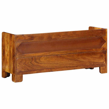 Shoe Bench Honey Brown 100 x 35 x 45 cm Acacia Solid Wood