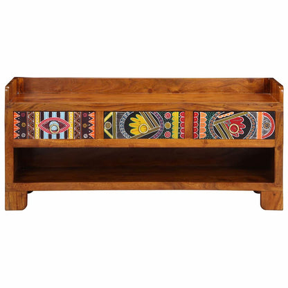 Shoe Bench Honey Brown 100 x 35 x 45 cm Acacia Solid Wood