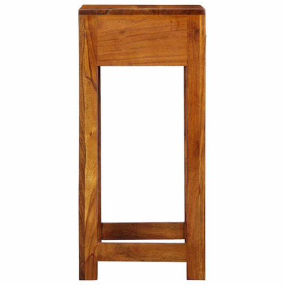 Floral End Table with Drawer with Storage Brown 35 x 35 x 75 cm