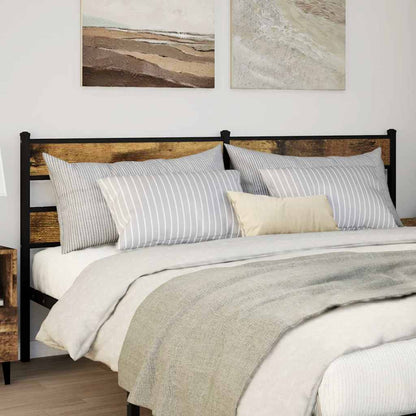 Replace Headboard Smoked Oak 200 cm Iron and Engineered Wood