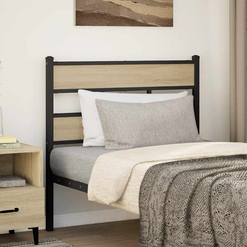 Replace Headboard Sonoma Oak 107 cm Iron and Engineered Wood