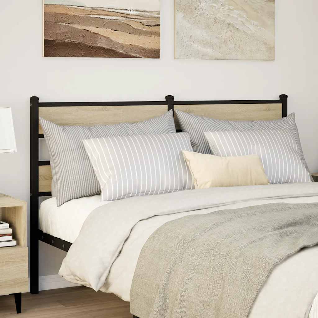 Replace Headboard Sonoma Oak 150 cm Iron and Engineered Wood