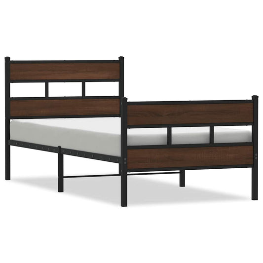 Bed Frame without Mattress with Headboard and Footboard 100x190 cm