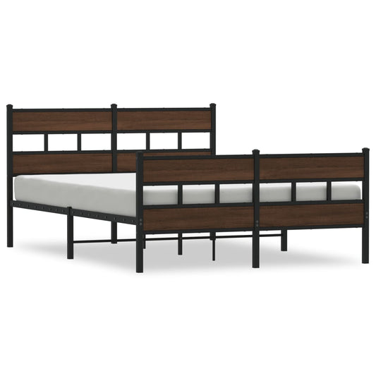 Bed Frame without Mattress with Headboard and Footboard 137x190 cm