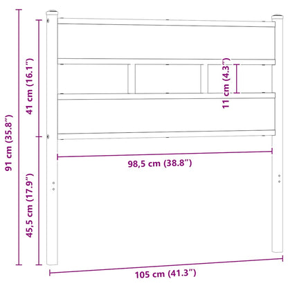 Replace Headboard Brown Oak 100 cm Steel and Engineered Wood