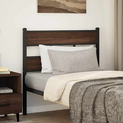 Replace Headboard Brown Oak 107 cm Steel and Engineered Wood
