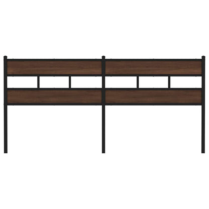 Replace Headboard Brown Oak 200 cm Steel and Engineered Wood