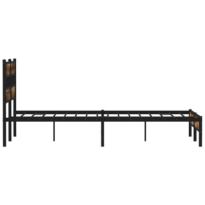 Bed Frame without Mattress with Headboard Sonoma Oak 160x200 cm