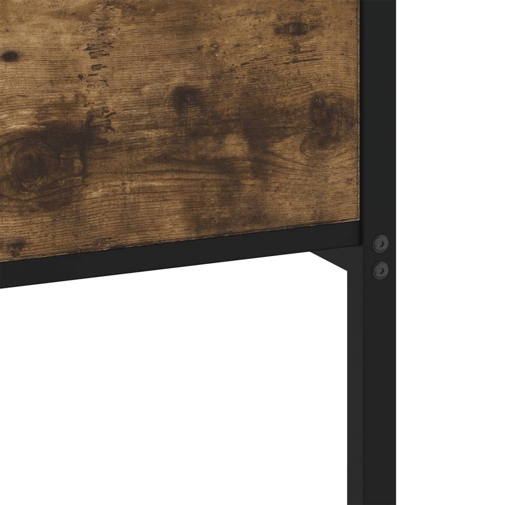 Bed Frame without Mattress Smoked Oak 140x200 cm Engineered Wood