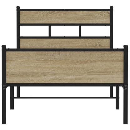 Bed Frame without Mattress Sonoma Oak 100x200 cm Engineered Wood