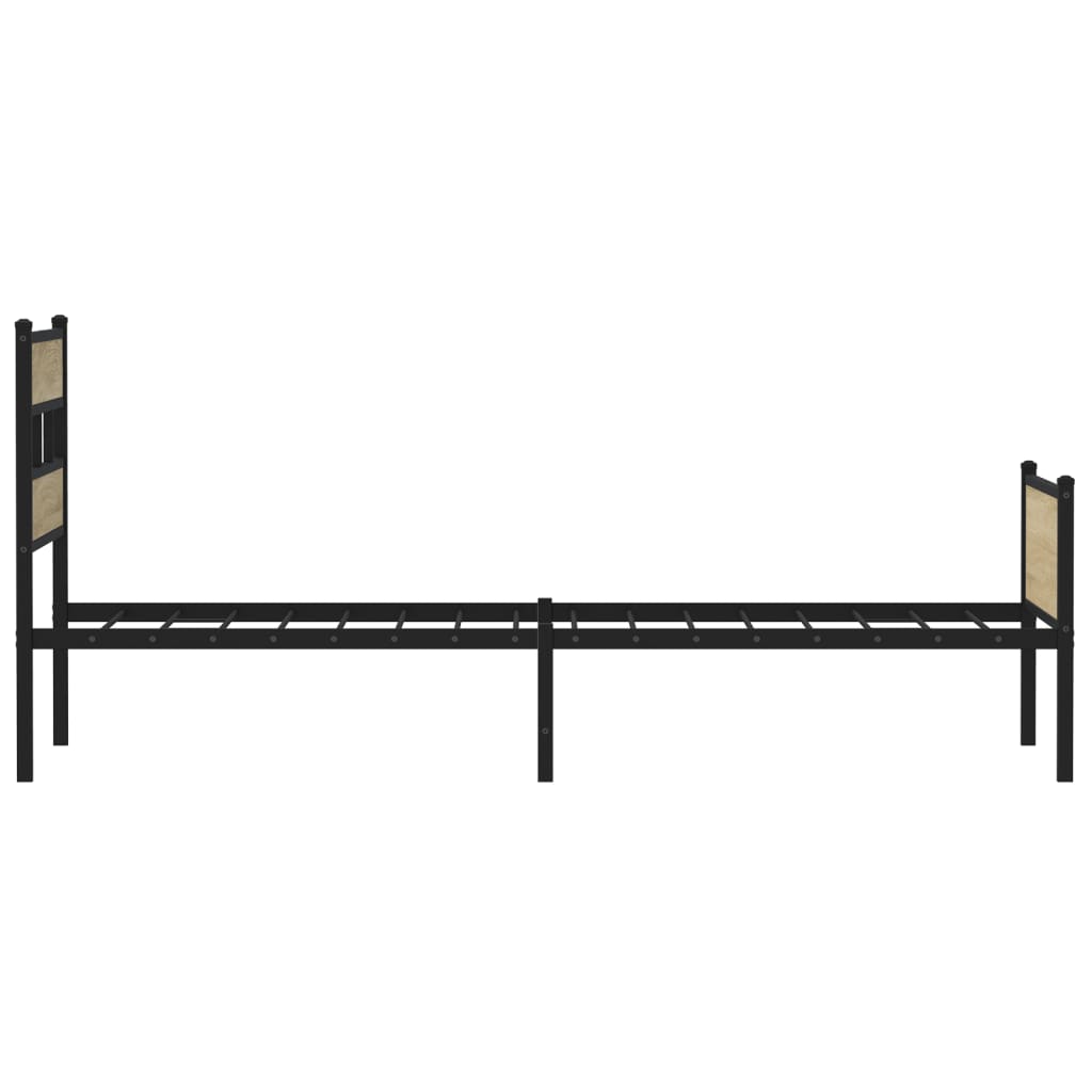 Bed Frame without Mattress Sonoma Oak 100x200 cm Engineered Wood