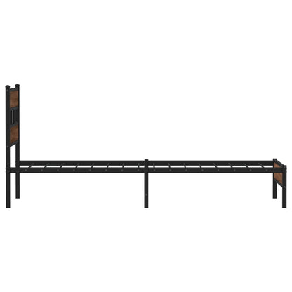 Bed Frame without Mattress Brown Oak 80x200 cm Engineered Wood