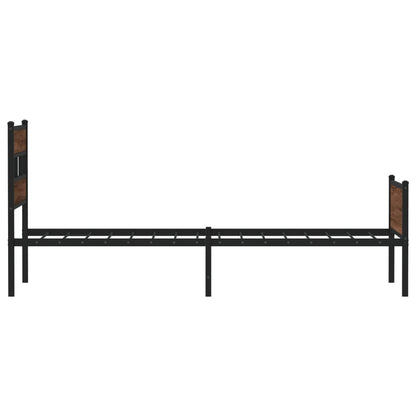 Bed Frame without Mattress Brown Oak 100x190 cm Engineered Wood
