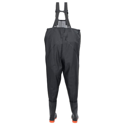 Chest Waders with Boots Black Size 43
