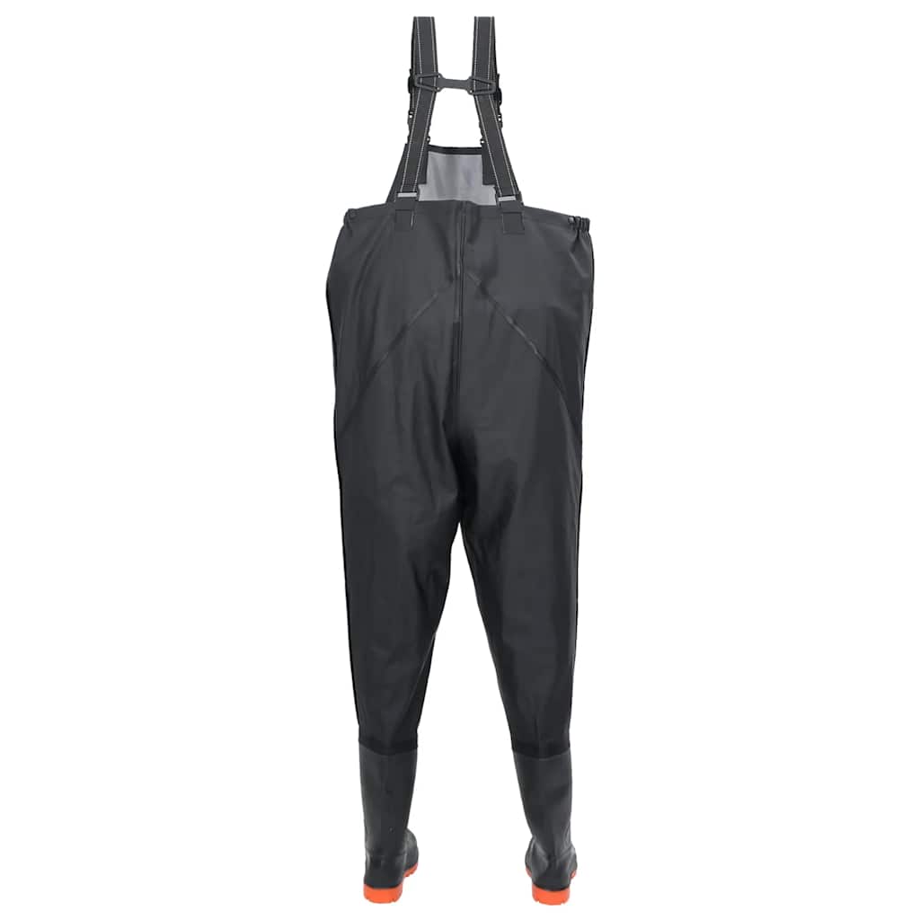 Chest Waders with Boots Black Size 44
