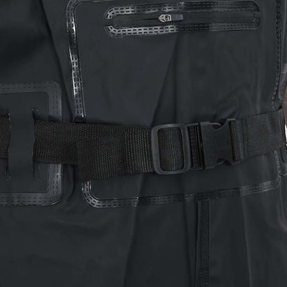 Chest Waders with Boots and Belt Black Size 46