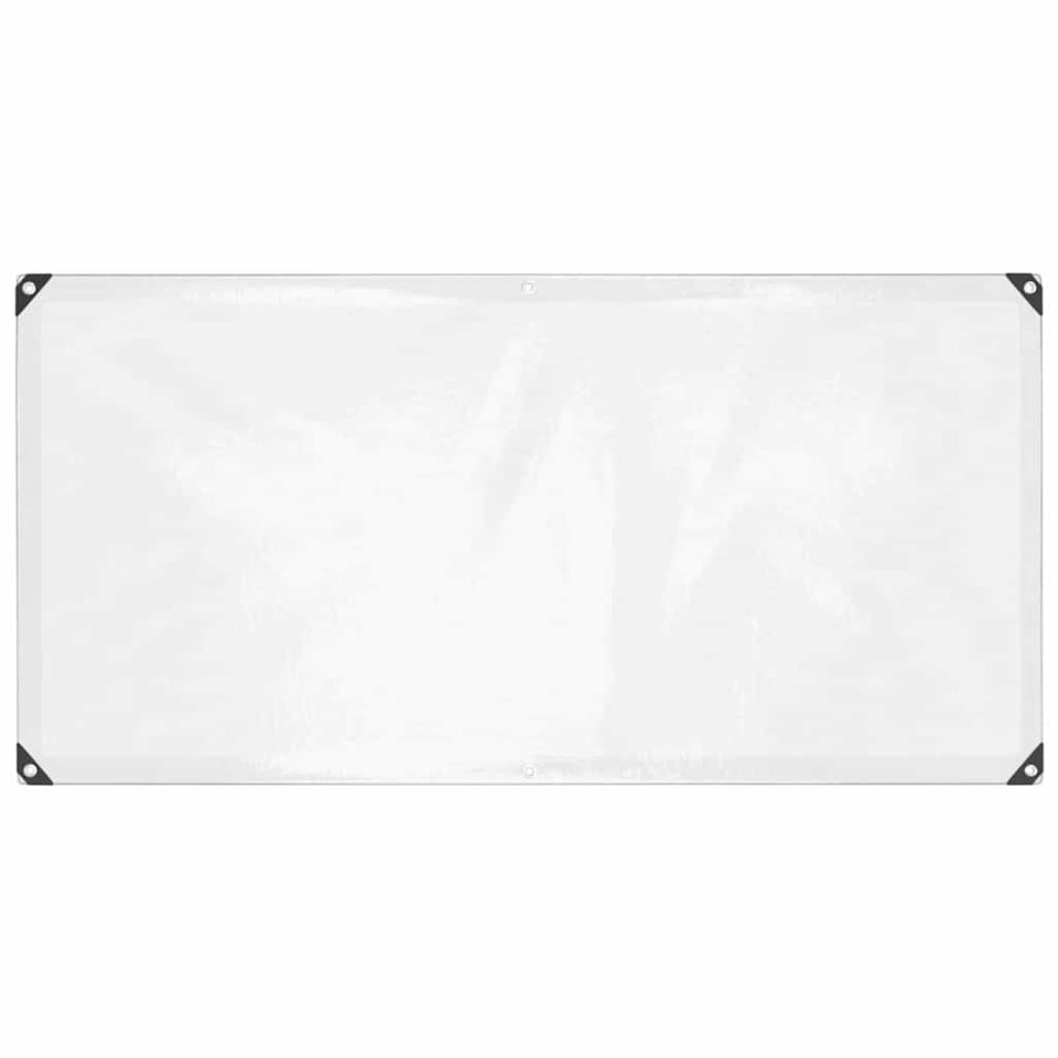 Clear Tarpaulin with Eyelets 1x2 m Polyethylene