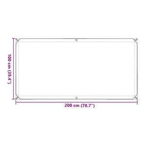 Clear Tarpaulin with Eyelets 1x2 m Polyethylene