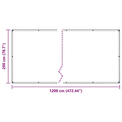 Clear Tarpaulin with Eyelets 2x12 m Polyethylene