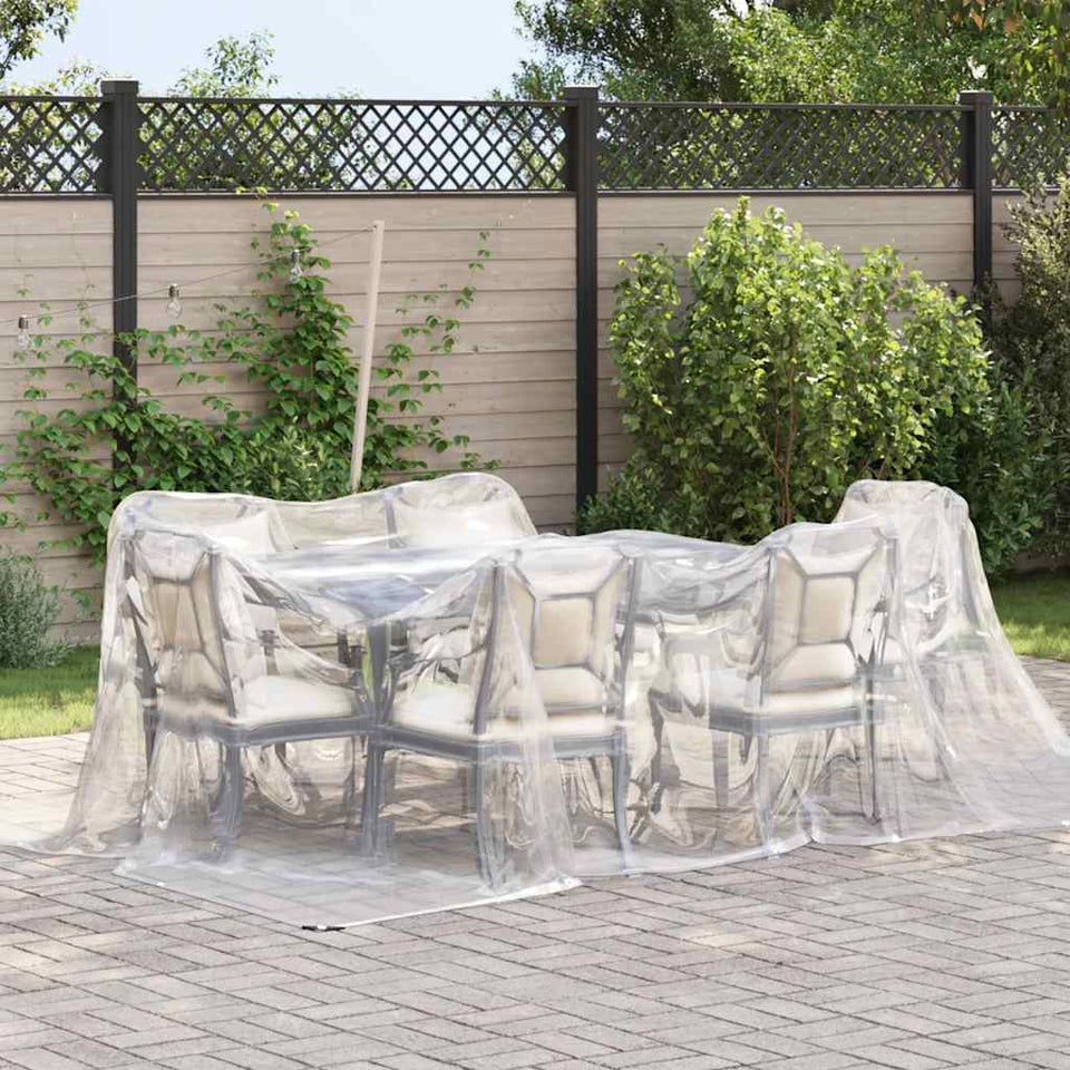 Clear Tarpaulin with Eyelets 3x3 m Polyethylene