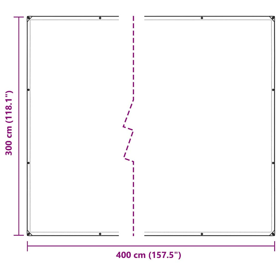 Clear Tarpaulin with Eyelets 3x4 m Polyethylene