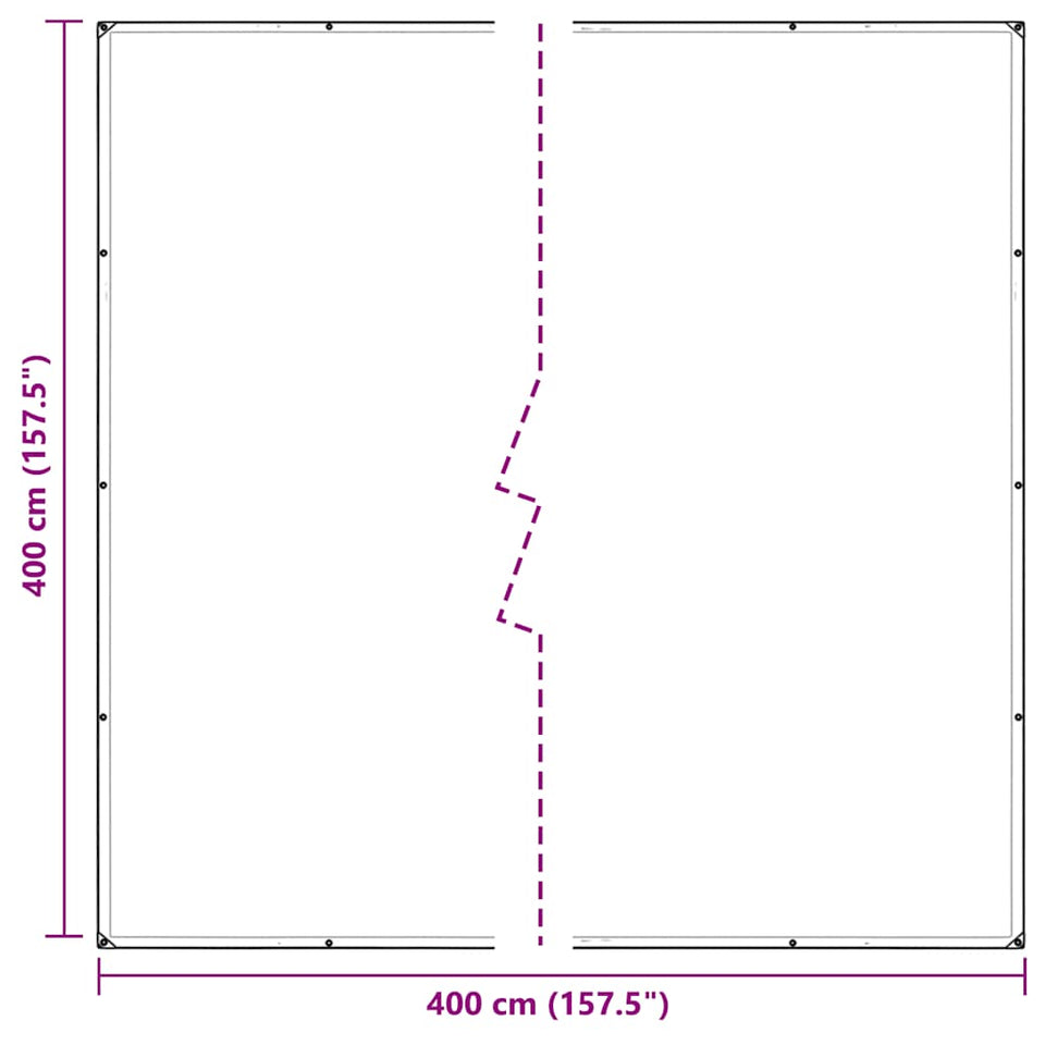 Clear Tarpaulin with Eyelets 4x4 m Polyethylene