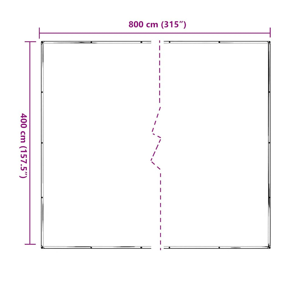 Clear Tarpaulin with Eyelets 4x8 m Polyethylene