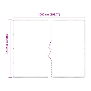 Clear Tarpaulin with Eyelets 4x10 m Polyethylene