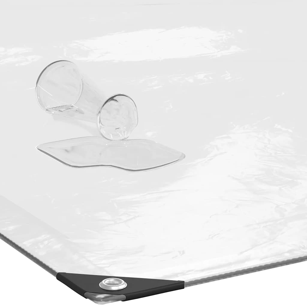 Clear Tarpaulin with Eyelets 5x5 m Polyethylene