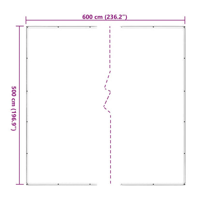 Clear Tarpaulin with Eyelets 5x6 m Polyethylene