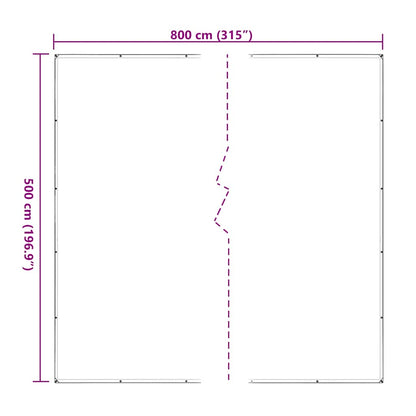 Clear Tarpaulin with Eyelets 5x8 m Polyethylene