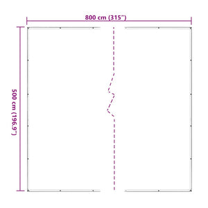 Clear Tarpaulin with Eyelets 5x8 m Polyethylene