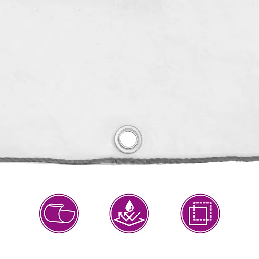 Clear Tarpaulin with Eyelets 8x8 m Polyethylene