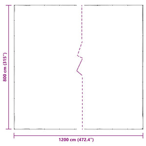 Clear Tarpaulin with Eyelets 8x12 m Polyethylene