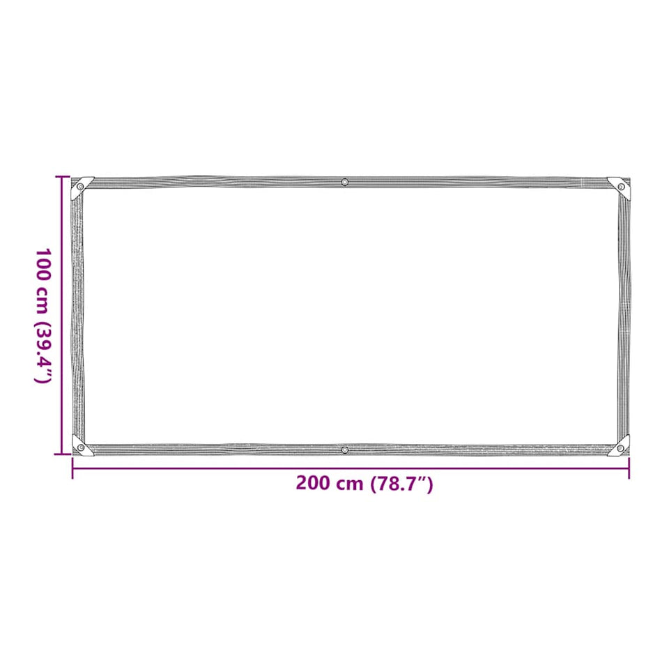 Clear Tarpaulin with Eyelets 1x2 m Polyethylene