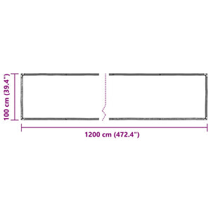 Clear Tarpaulin with Eyelets 1x12 m Polyethylene