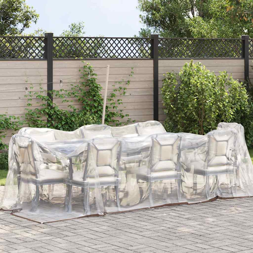 Clear Tarpaulin with Eyelets 2x8 m Polyethylene
