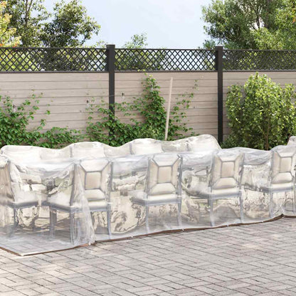 Clear Tarpaulin with Eyelets 9.8x19.7' Polyethylene