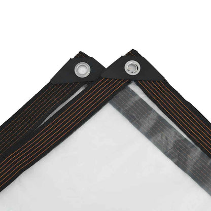 Clear Tarpaulin with Eyelets 9.8x19.7' Polyethylene