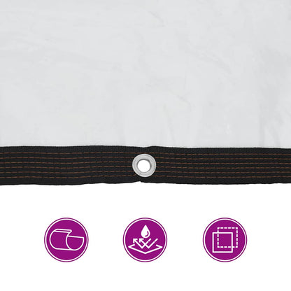 Clear Tarpaulin with Eyelets 9.8x19.7' Polyethylene