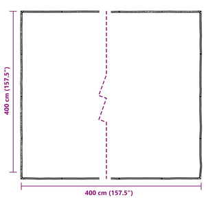 Clear Tarpaulin with Eyelets 4x4 m Polyethylene