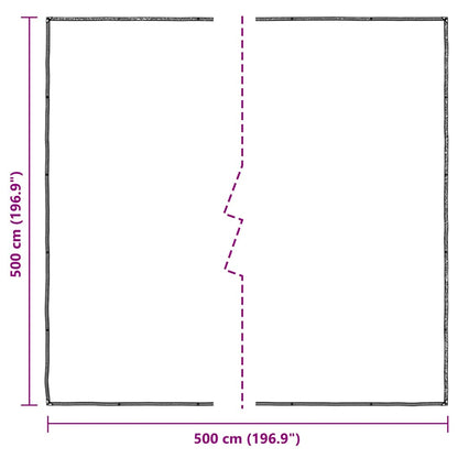 Clear Tarpaulin with Eyelets 5x5 m Polyethylene