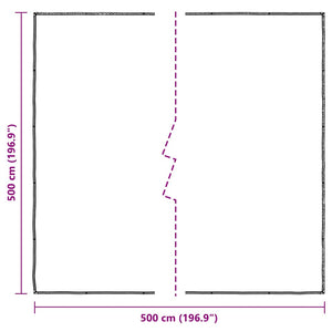 Clear Tarpaulin with Eyelets 5x5 m Polyethylene