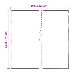 Clear Tarpaulin with Eyelets 5x6 m Polyethylene